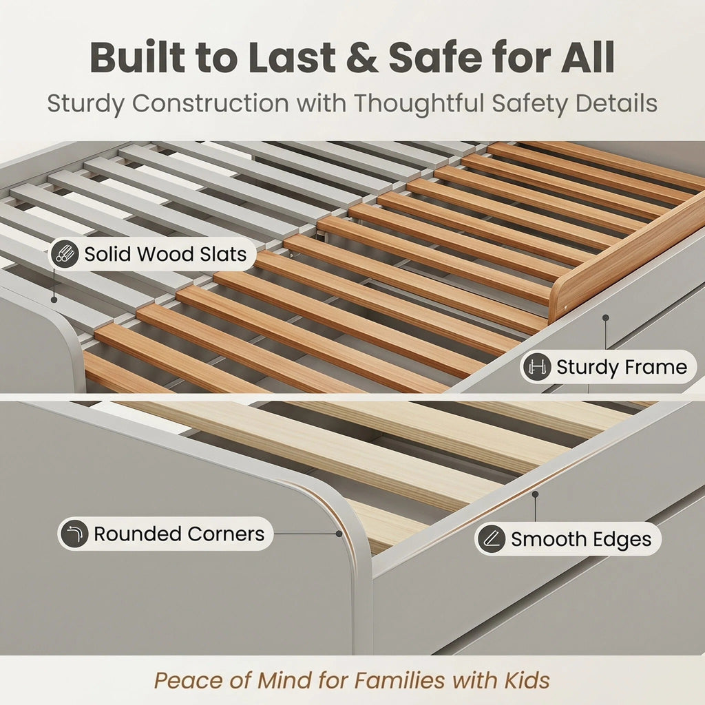 3‑in‑1 Expandable Convertible Bed Frame