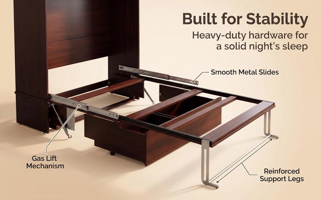 Convertible Cabinet Murphy Bed Space Saving Fold‑Out Cabinet Bed
