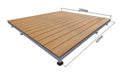 Quick-Assemble WPC Decking Kit Aluminum Adjustable Support Terrace Flooring System