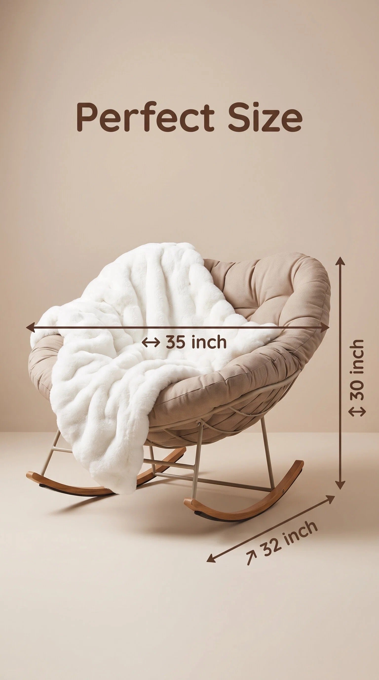 Cozy Woven-Cushion Rocking Accent Chair