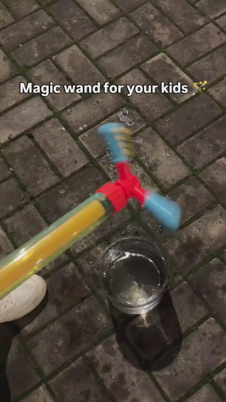 Summer Rotating Spray Water Wand Kids Pull Water Blaster Backyard Beach Water Game Toy