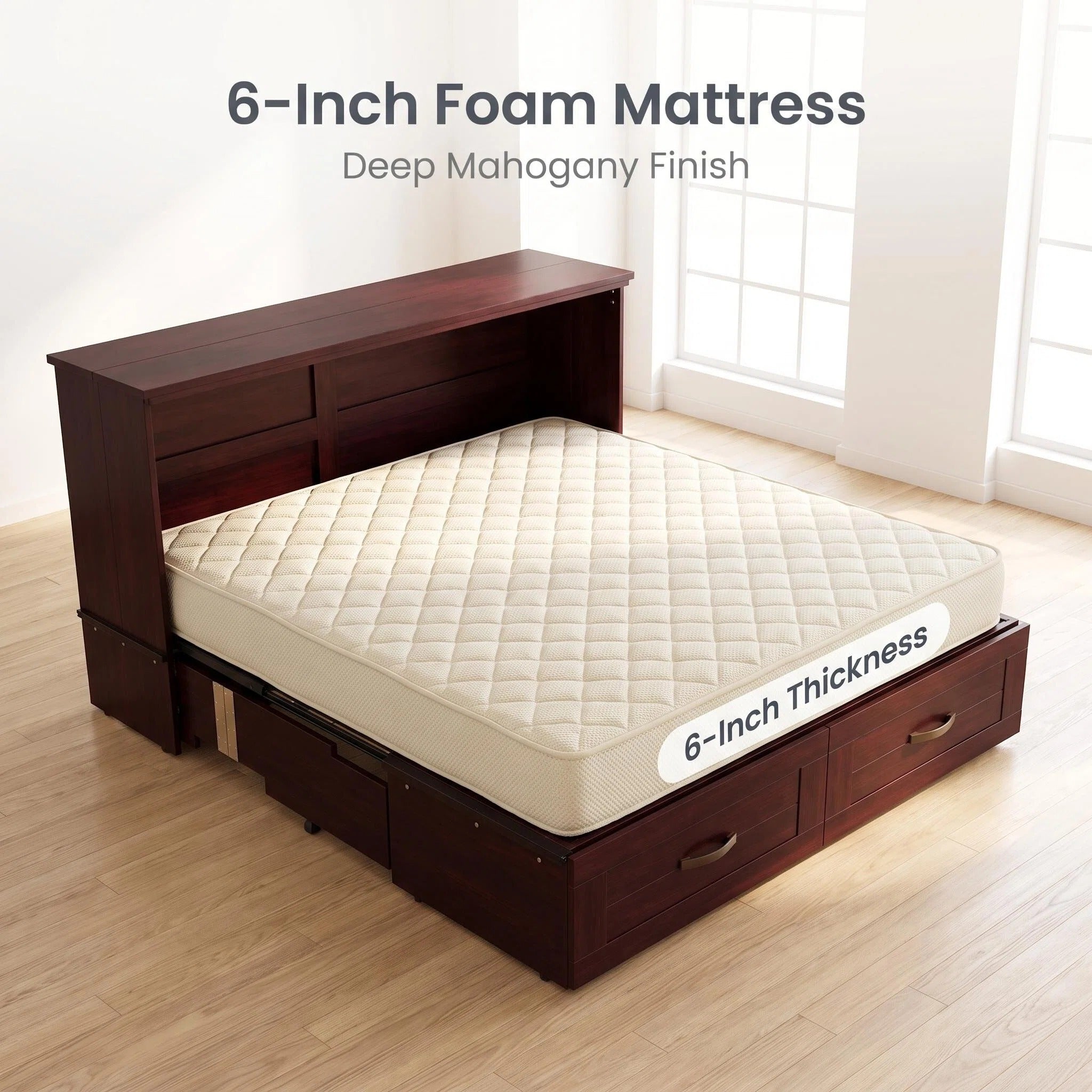 Convertible Cabinet Murphy Bed Space Saving Fold‑Out Cabinet Bed