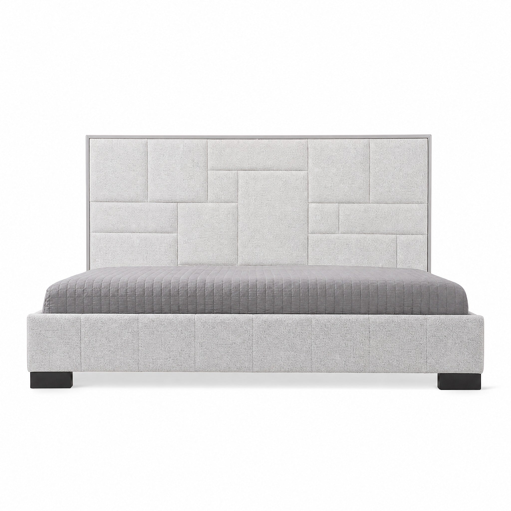 Upholstered Hydraulic Lift Storage Bed Frame With LED Light
