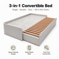 3‑in‑1 Expandable Convertible Bed Frame